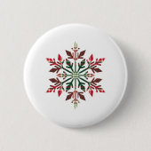 sneeuwvlok ronde button 5,7 cm (Voorkant)