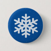 sneeuwvlok ronde button 5,7 cm (Voorkant)