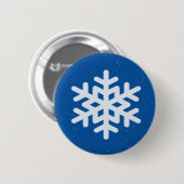 sneeuwvlok ronde button 5,7 cm (Voorkant /achterkant)