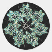 sneeuwvlok ronde sticker (Voorkant)