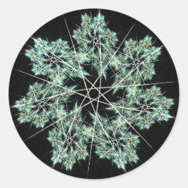 sneeuwvlok ronde sticker