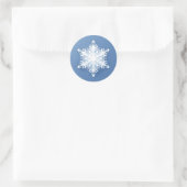 Sneeuwvlok Ronde Sticker (Tas)