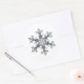 Sneeuwvlok Ronde Sticker (Envelop)