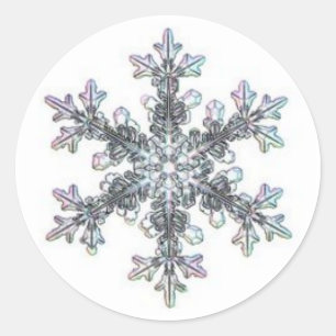 Sneeuwvlok Ronde Sticker