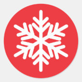 sneeuwvlok ronde sticker (Voorkant)