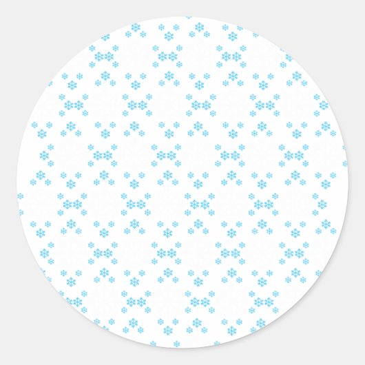 Sneeuwvlok Ronde Sticker (Voorkant)