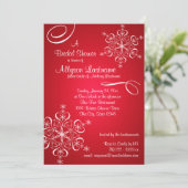 Sneeuwvlok Rood Vrijgezellenfeest Kaart (Staand voorkant)