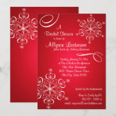 Sneeuwvlok Rood Vrijgezellenfeest Kaart (Voorkant / Achterkant)