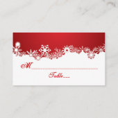 Sneeuwvlok rood wit winterplaatskaart plaatskaartje (Achterkant)