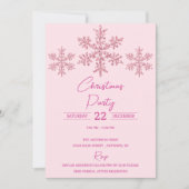 Sneeuwvlok Roze Glam Elegant Festive Kerstmis (Voorkant)