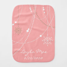 Sneeuwvlok roze midden eeuw elegante winter schatt