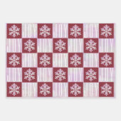 Sneeuwvlok Roze Opal Vrede Vreugde Liefde 4 Foto Inpakpapier Vel (Voorkant 2)