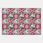 Sneeuwvlok Roze Opal Vrede Vreugde Liefde 4 Foto Inpakpapier Vel (Voorkant)