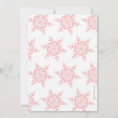 Sneeuwvlok Roze Zilveren Glitter 1e Verjaardag Fot Kaart (Achterkant)