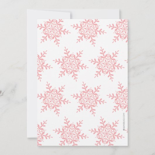 Sneeuwvlok Roze Zilveren Glitter 1e Verjaardag Fot Kaart (Achterkant)