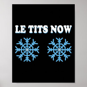 Sneeuwvlok S Volwassenen grap laat het sneeuwen Fu Poster