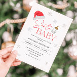 Sneeuwvlok Santa Baby Christmas Baby shower Kaart<br><div class="desc">Snowflake Santa Baby Christmas Baby shower Uitnodiging</div>