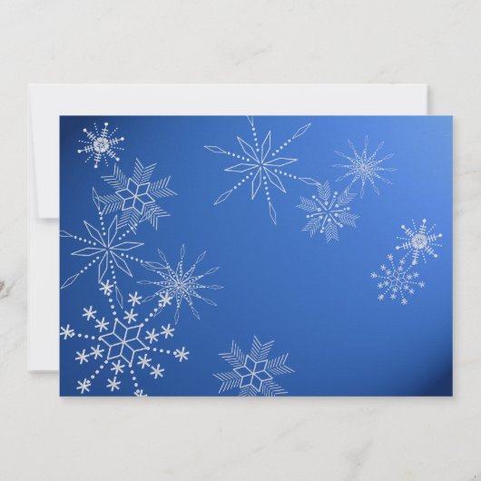 Sneeuwvlok Sapphire Blue repetitie diner Kaart (Achterkant)