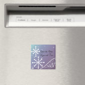 Sneeuwvlok Save the Date Magneet (Insitu (Vaatwasser))