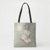 sneeuwvlok schaatsen schattige winter tote bag (Voorkant)