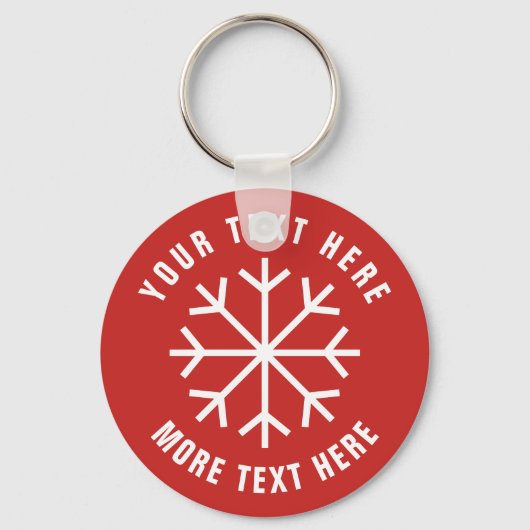 Sneeuwvlok sleutelhanger Kerstfeest cadeau (Voorkant)
