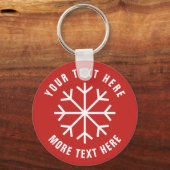 Sneeuwvlok sleutelhanger Kerstfeest cadeau (Voorkant)