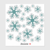 Sneeuwvlok Sneeuw Winter Vakantie Sticker Pack (Vel)