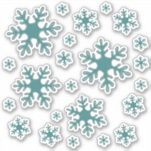 Sneeuwvlok Sneeuw Winter Vakantie Sticker Set