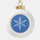 Sneeuwvlok - snowflake keramische bal ornament (Voorkant)