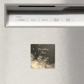 Sneeuwvlok sparkle bruin goud crème winter magneet (Insitu (Vaatwasser))