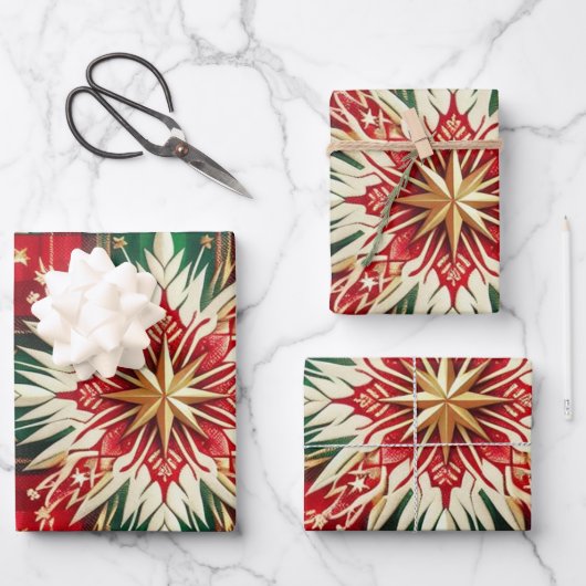 Sneeuwvlok Splendor Inpakpapier Vel (Voorkant)