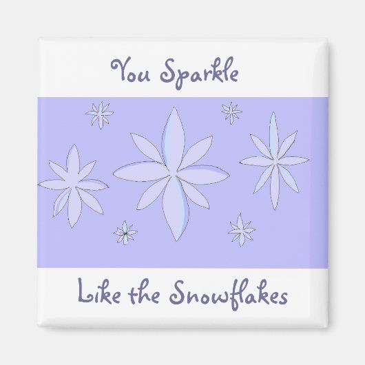 Sneeuwvlok Spreuken Magneet (Voorkant)