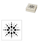 Sneeuwvlok Starburst Wood Art Stamp Rubberstempel (Gestempeld)