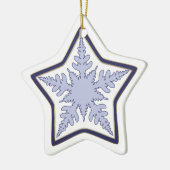 Sneeuwvlok Ster Kerstmis Keramisch Ornament (Links)