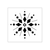 Sneeuwvlok-steruitbarsting houten stempel (Afrduk)