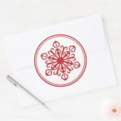 Sneeuwvlok Stickers - Rood (Envelop)