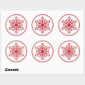 Sneeuwvlok Stickers - Rood (Vel)