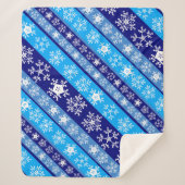 Sneeuwvlok Stripes Sherpa Deken (Voorkant)