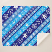 Sneeuwvlok Stripes Sherpa Deken (Voorkant (horizontaal))