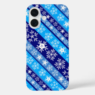 Sneeuwvlok Stripes Sherpa Deken iPhone 16 Hoesje