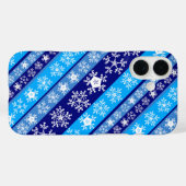 Sneeuwvlok Stripes Sherpa Deken Case-Mate iPhone Case (Achterkant (horizontaal))