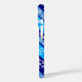 Sneeuwvlok Stripes Sherpa Deken Case-Mate iPhone Case (Achterkant / Links)