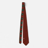 Sneeuwvlok Tartan Plaid Rood Groen Met Monogram St Stropdas (Achterkant)