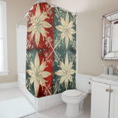 " sneeuwvlok Tegel Pattern" Douchegordijn (In situ)