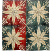 " sneeuwvlok Tegel Pattern" Douchegordijn (Voorkant)