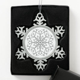 Sneeuwvlok Tin Kerst Ornament