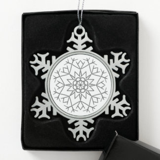 Sneeuwvlok Tin Kerst Ornament