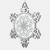 Sneeuwvlok Tin Kerst Ornament (Rechts)