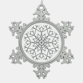 Sneeuwvlok Tin Kerst Ornament