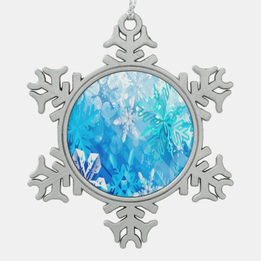 Sneeuwvlok Tin Sneeuwvlok Ornament (Voorkant)